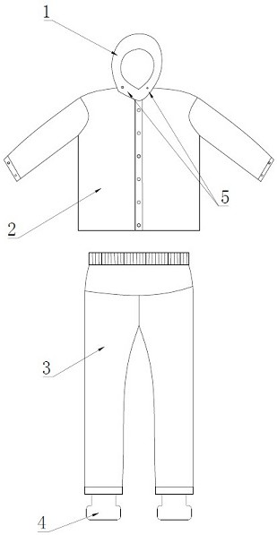 Filling type soft breathable raincoat