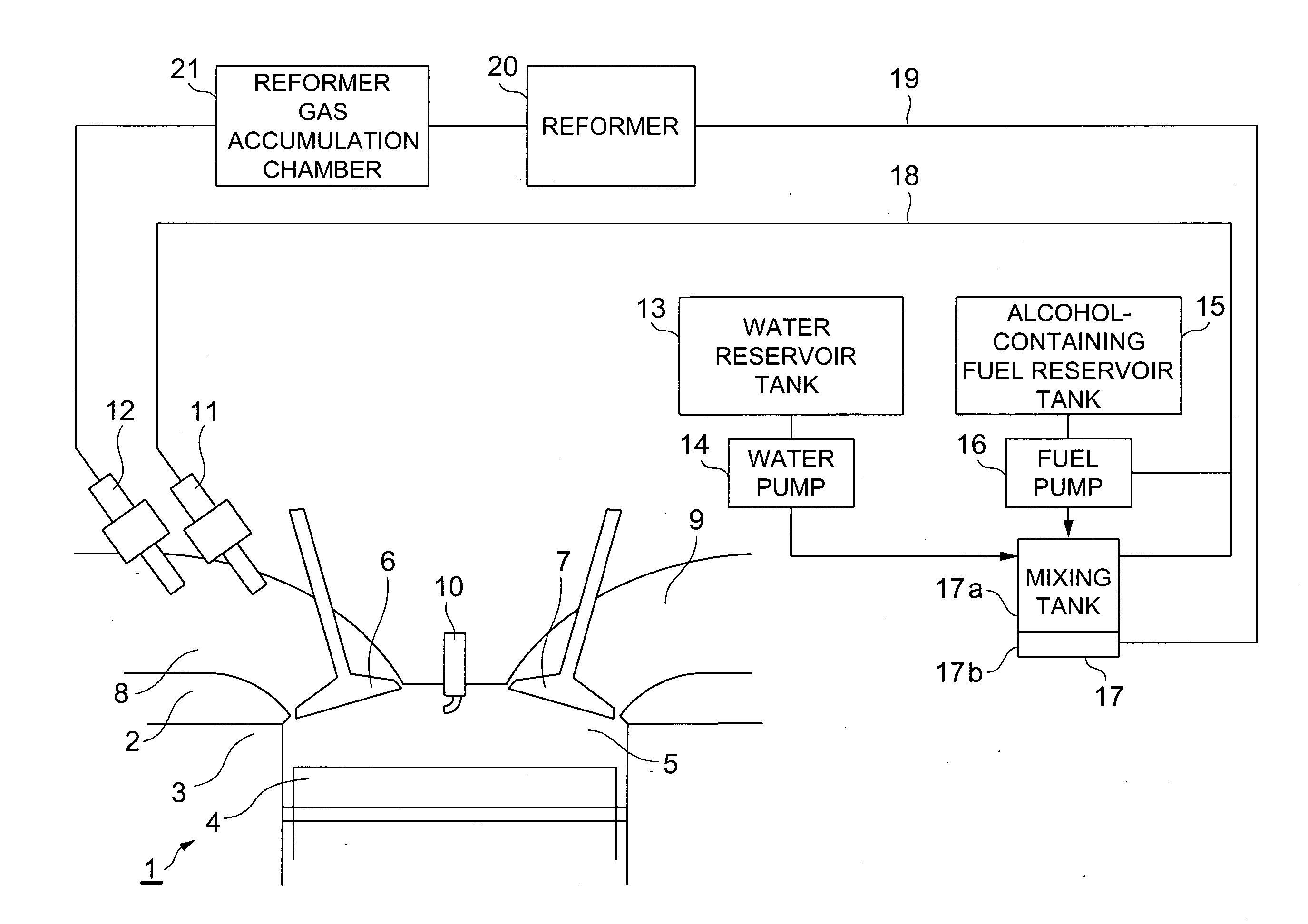 Reforming apparatus, internal combustion engine with reforming apparatus, and fuel cell system with reforming apparatus