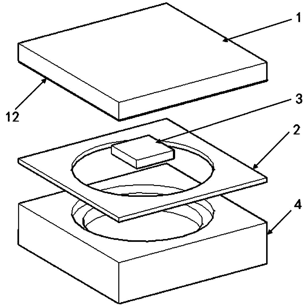 Totally-inorganic LED packaging method and packaging structure