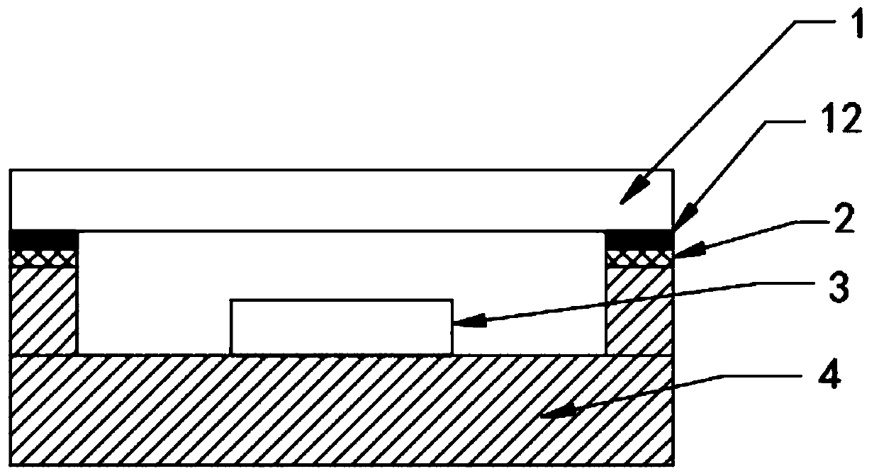 Totally-inorganic LED packaging method and packaging structure