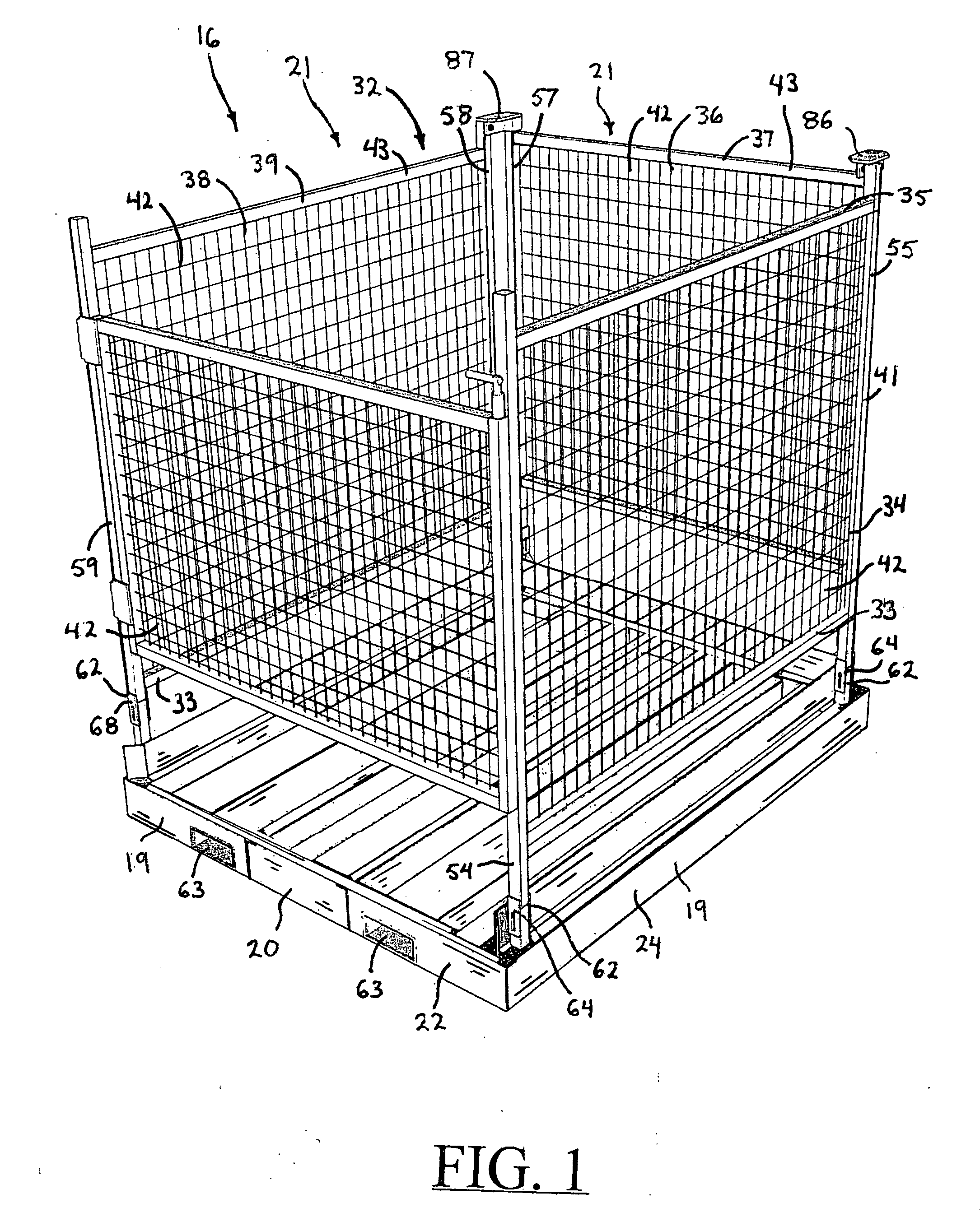 Stackable and collapsible pallet container