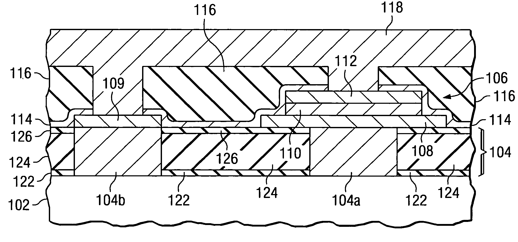 Capacitor integration at top-metal level with a protective cladding for copper surface protection