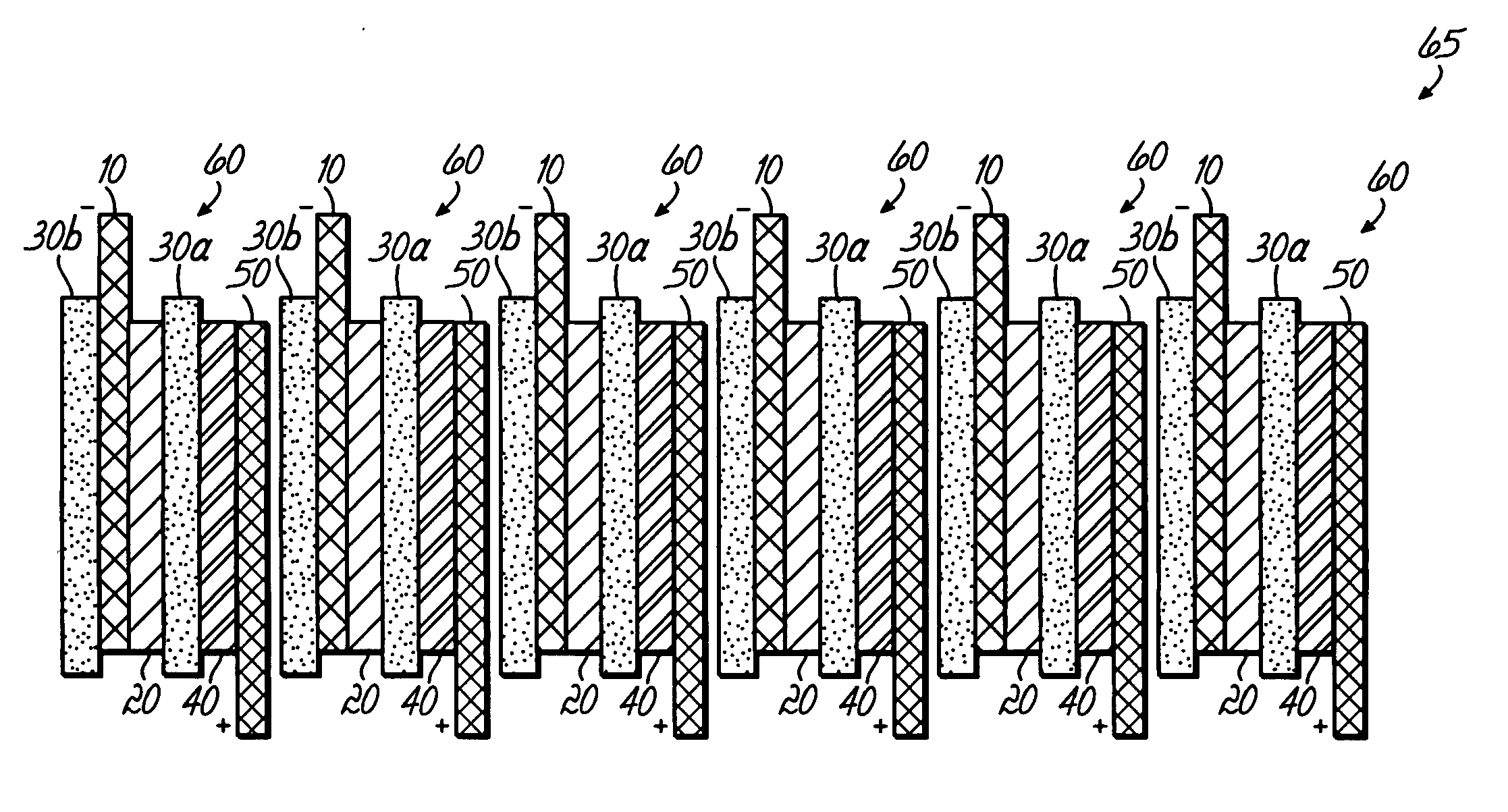 Lithium ion polymer multi-cell and method of making