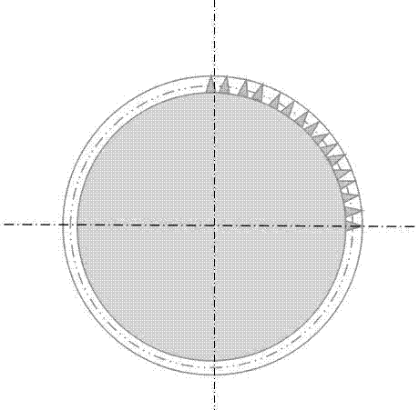 Unstressed flattening device and method for cylindrical bamboo wood with bamboo green and tabasheer