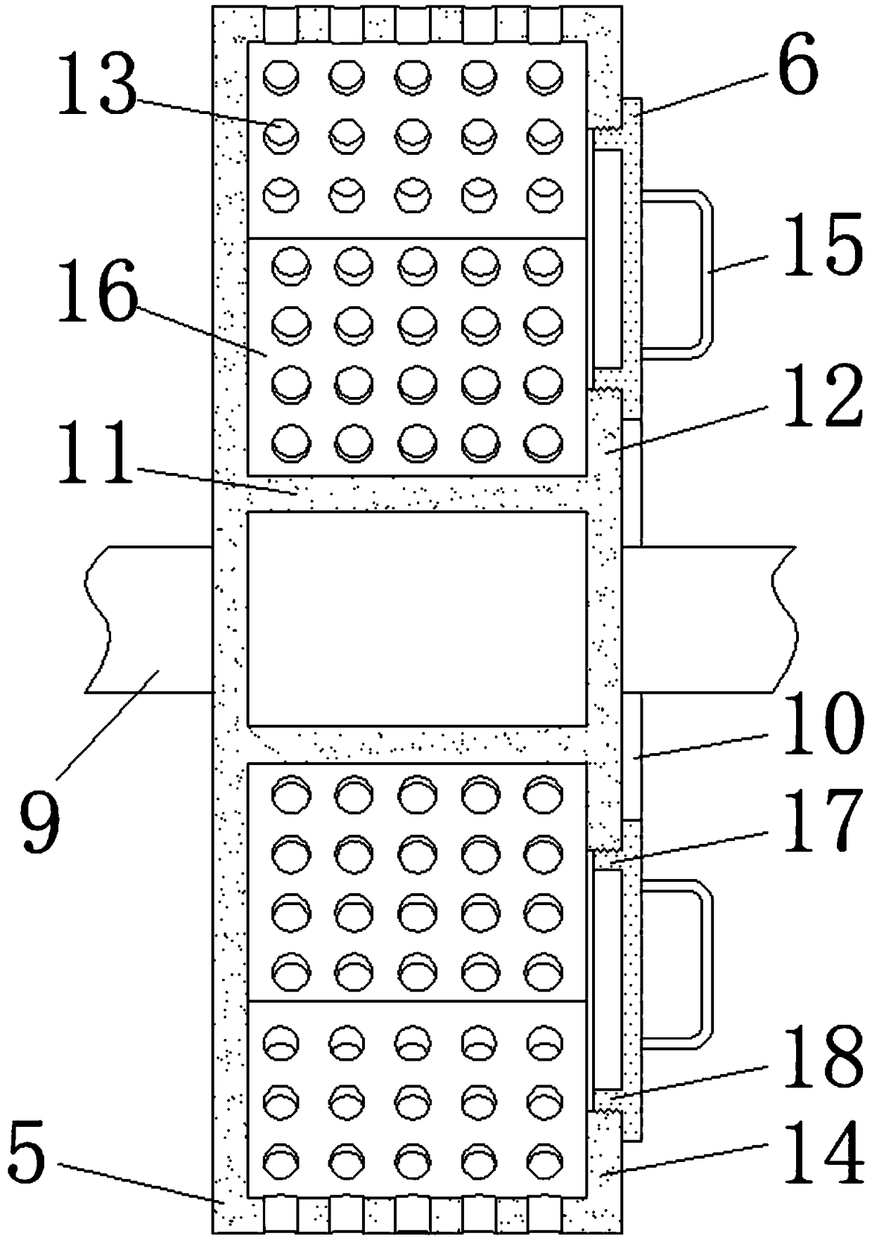 Cleaning device for cast parts