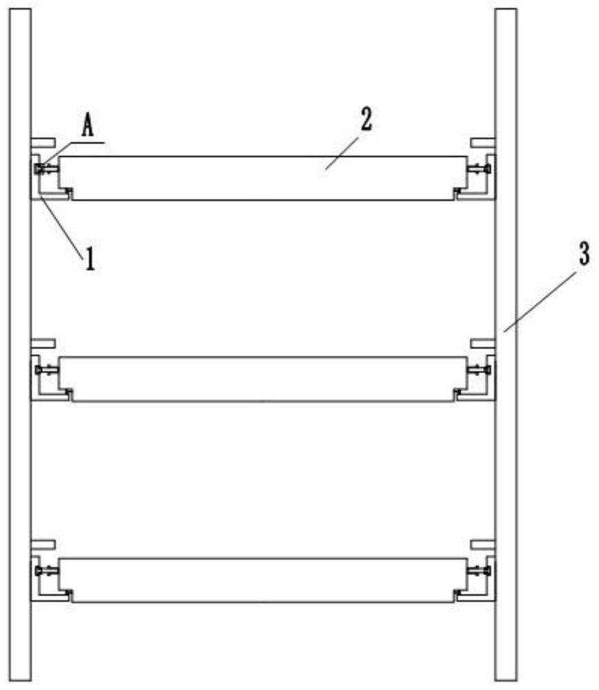 Shuttle goods shelf matched with shuttle vehicle