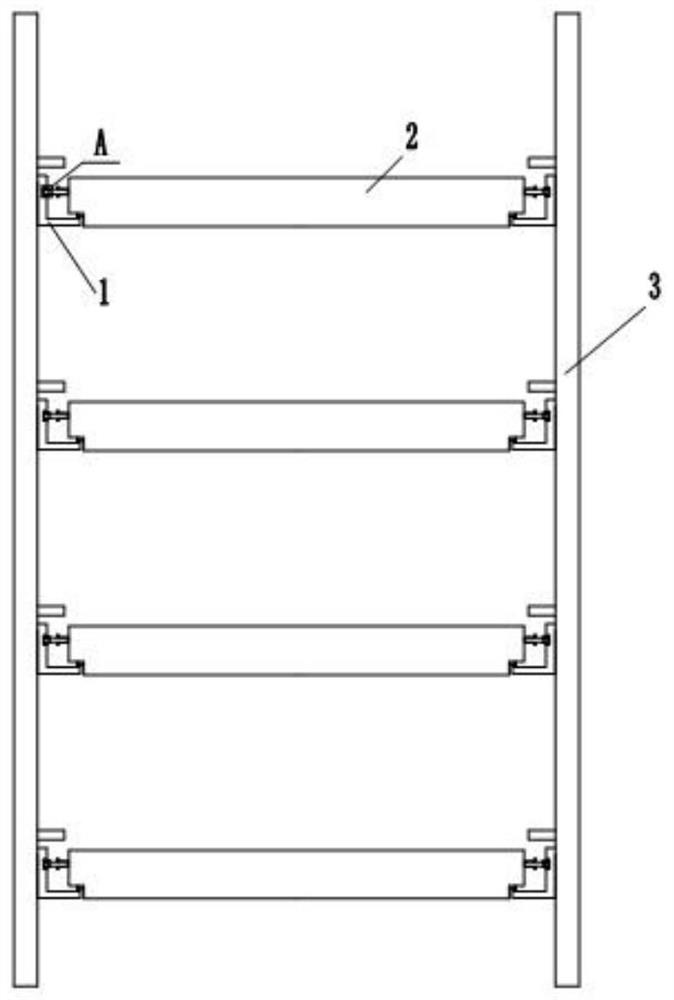 Shuttle goods shelf matched with shuttle vehicle