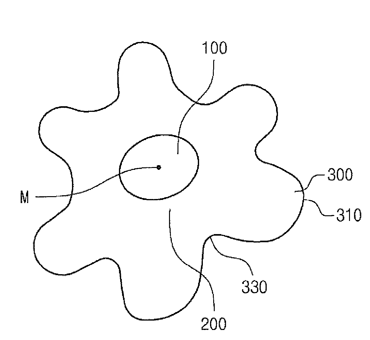 Modified cross-section hollow fiber, and fiber assembly using same