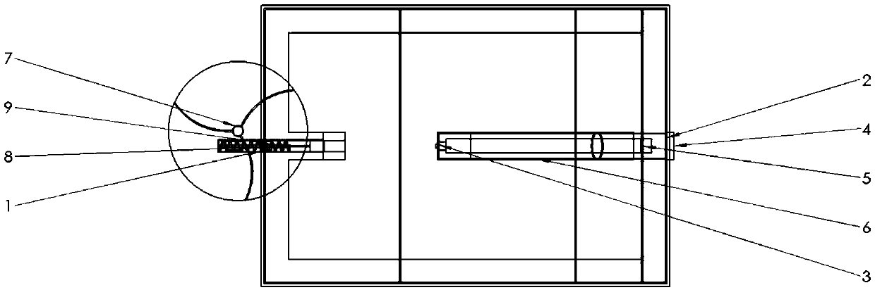 Pneumatic rod-type feeding and bait-throwing device for automatic bait-throwing ship