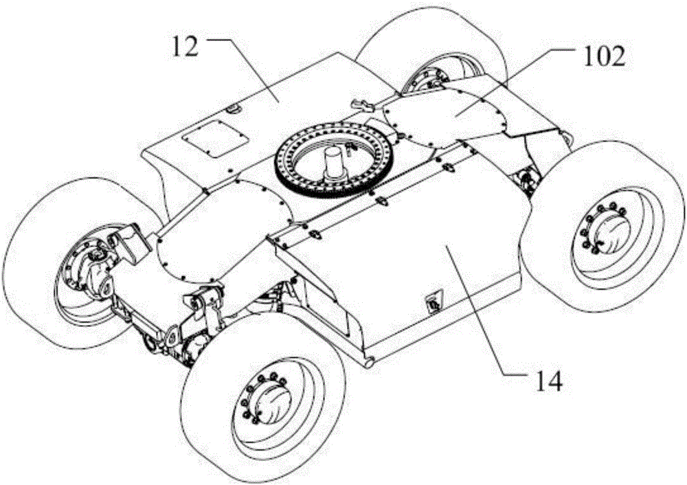 Power system with reverse blow-down capacity, vehicle body and aerial work platform