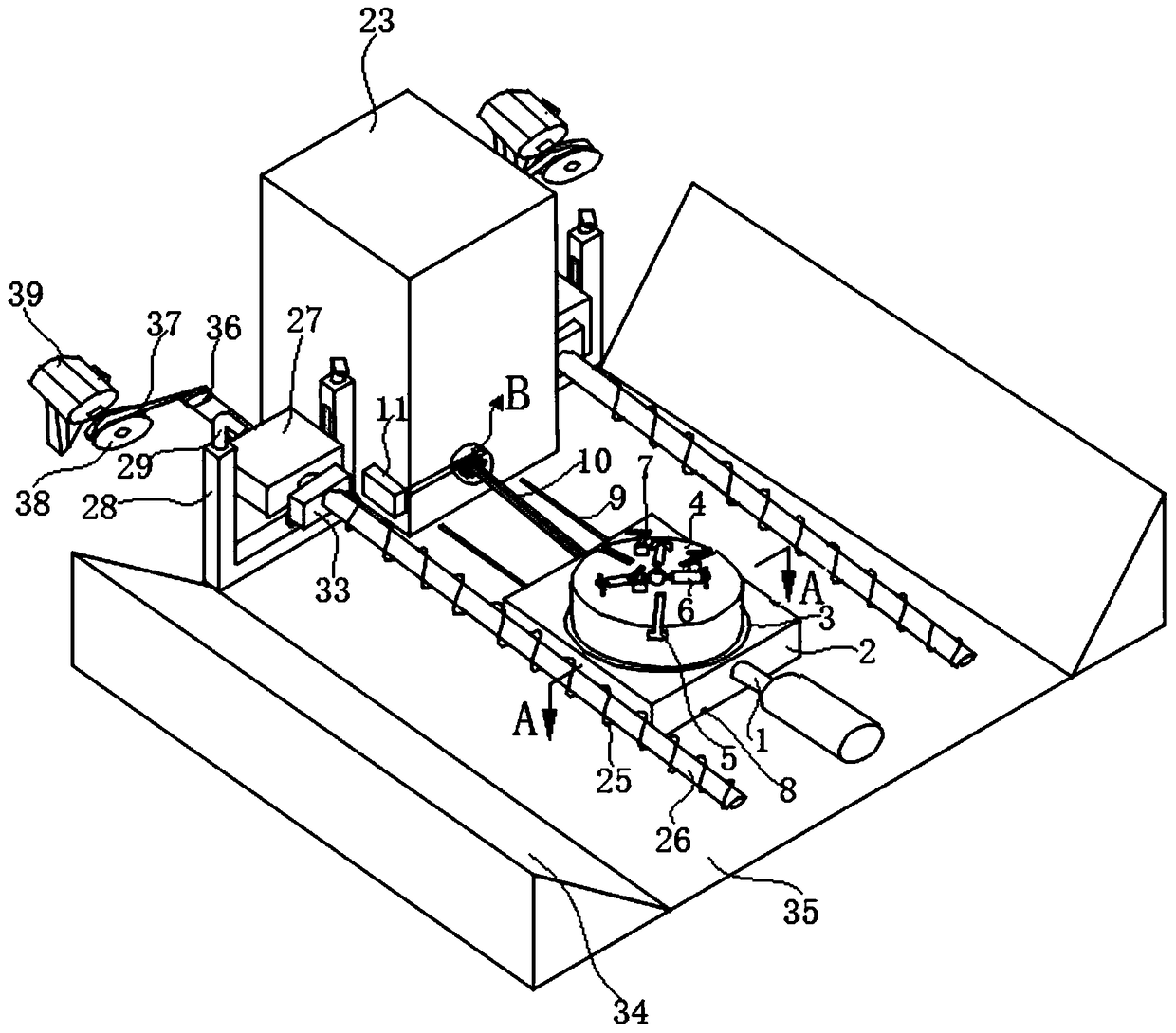 Drilling and milling machining system with drill bit self-cooling function