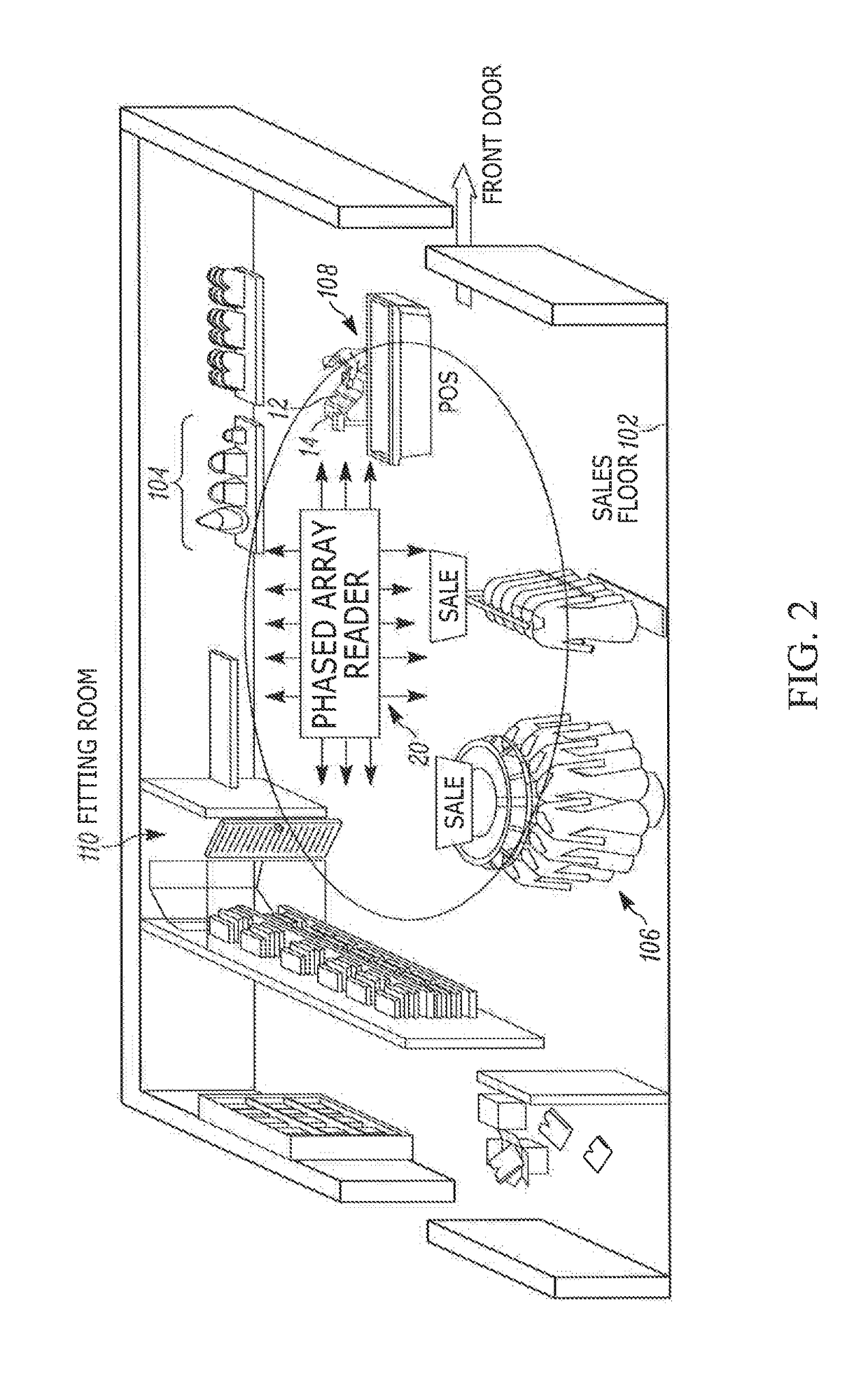 System for, and method of, accurately and rapidly determining, in real-time, true bearings of radio frequency identification (RFID) tags associated with items in a controlled area