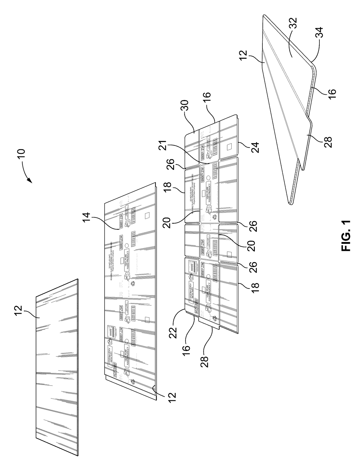 Plastic corrugated container with ultrasonically formed score lines