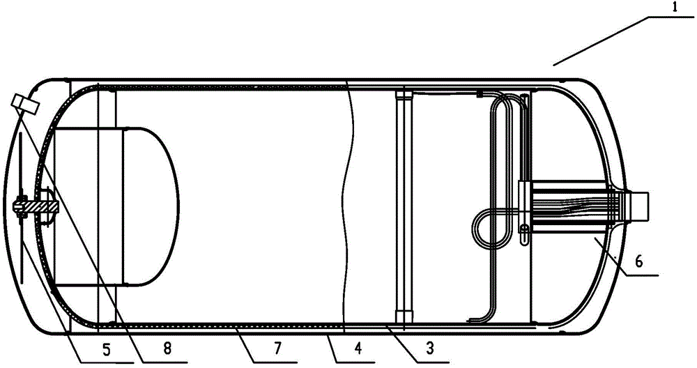 Liquefied natural gas fuel system capable of immediately detecting vacuum degree and detection method thereof