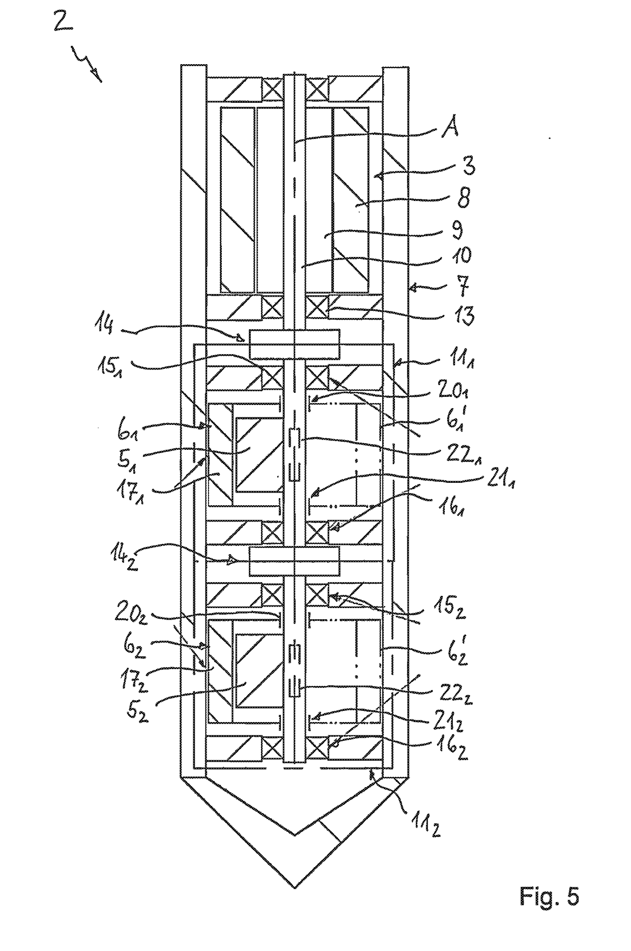 Depth vibrator with adjustable imbalance