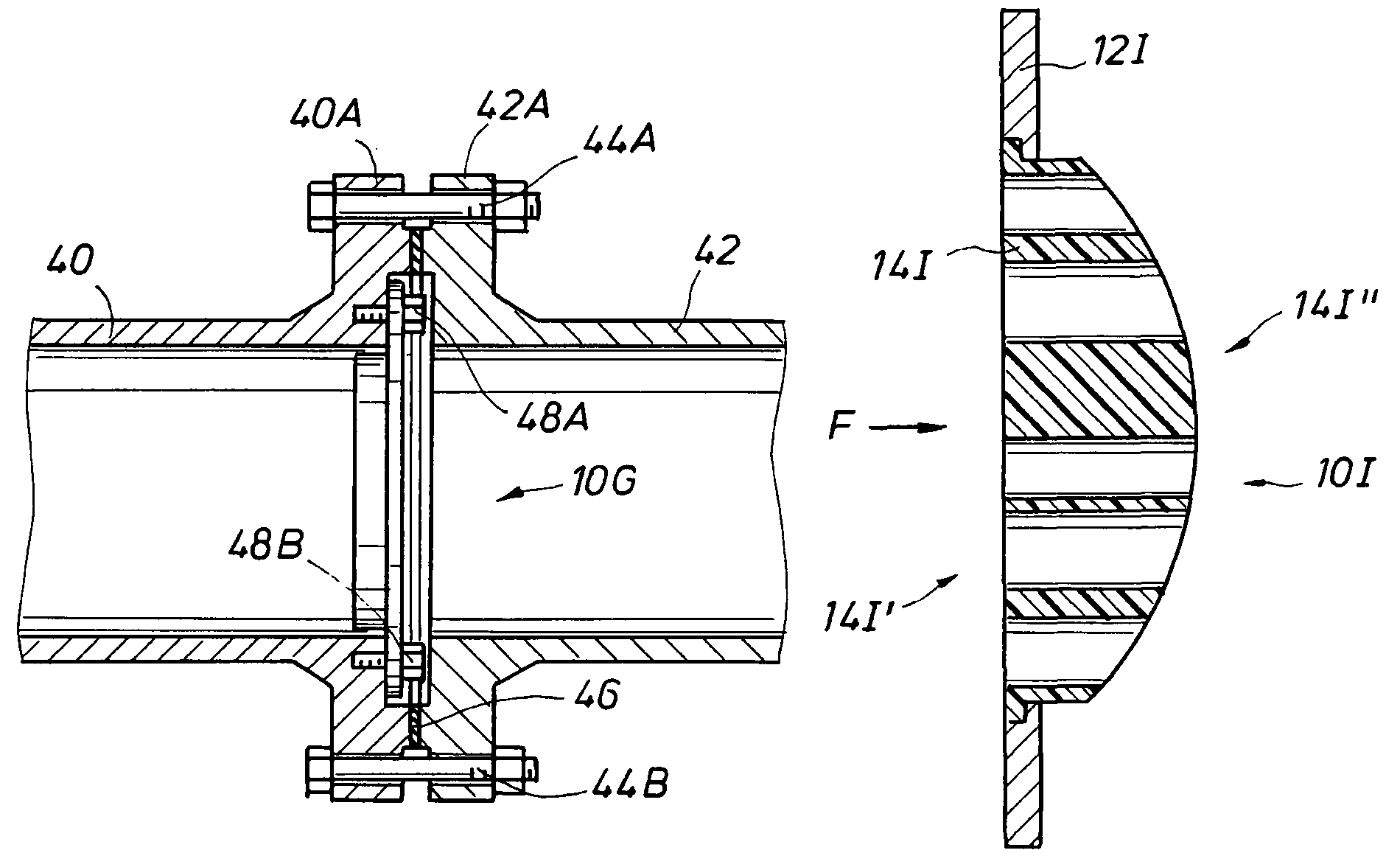 Multiple material piping component