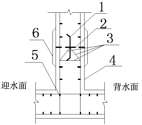 Horizontal construction seam construction method of refuse incineration power plant structure pool project