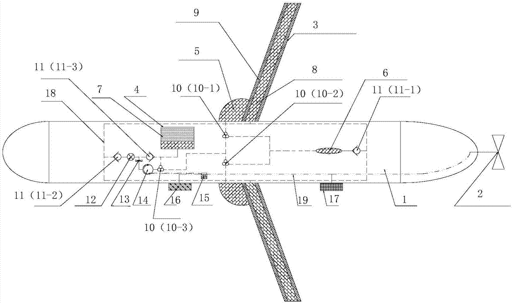 An unmanned submersible system using ocean temperature difference to generate power and snorkeling and gliding control