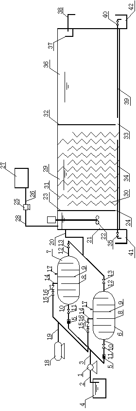 Water treatment system for removing algae by pressure strengthening and sedimentation coagulating and water treatment method