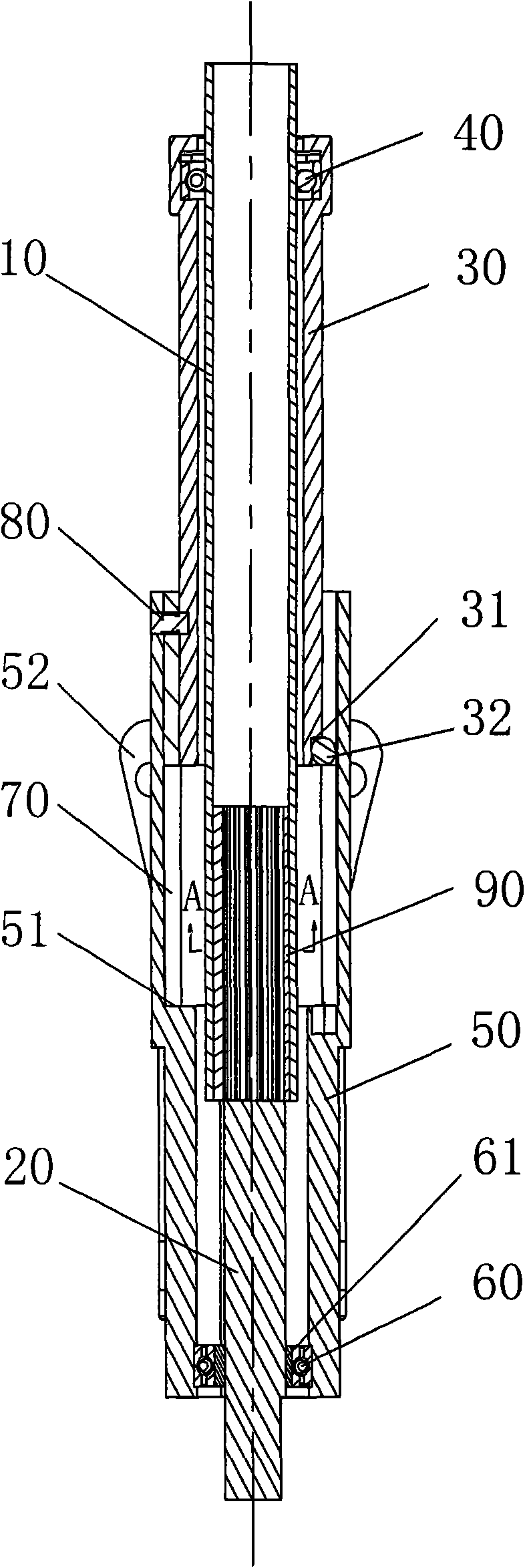 Energy-absorbing motor steering column