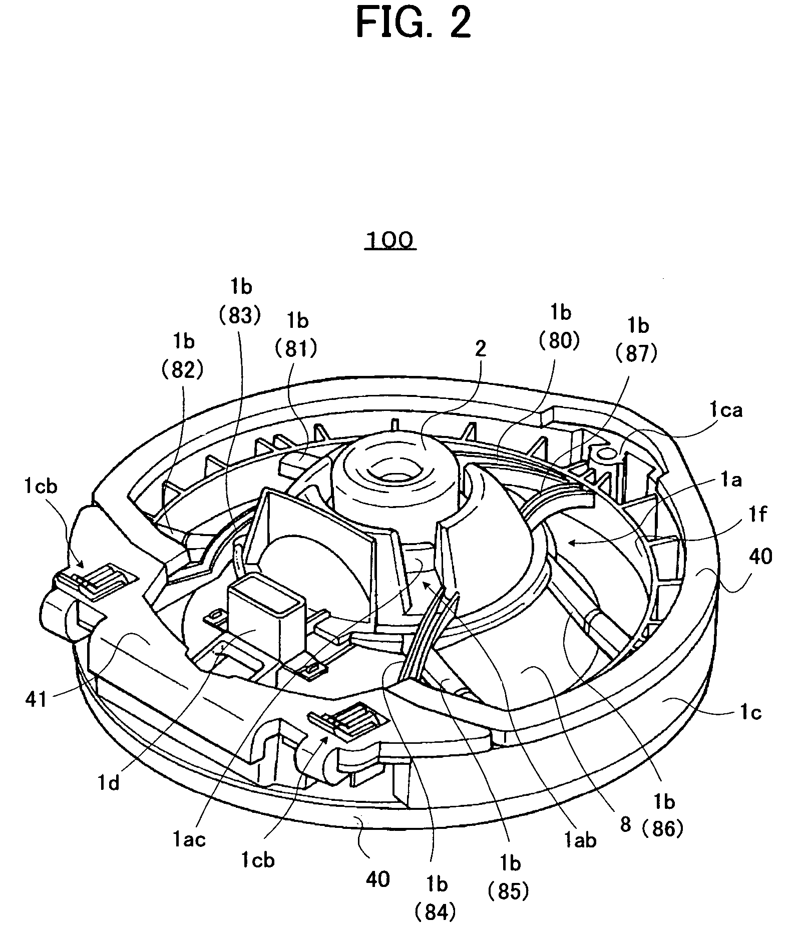 Frame for speaker device and speaker device