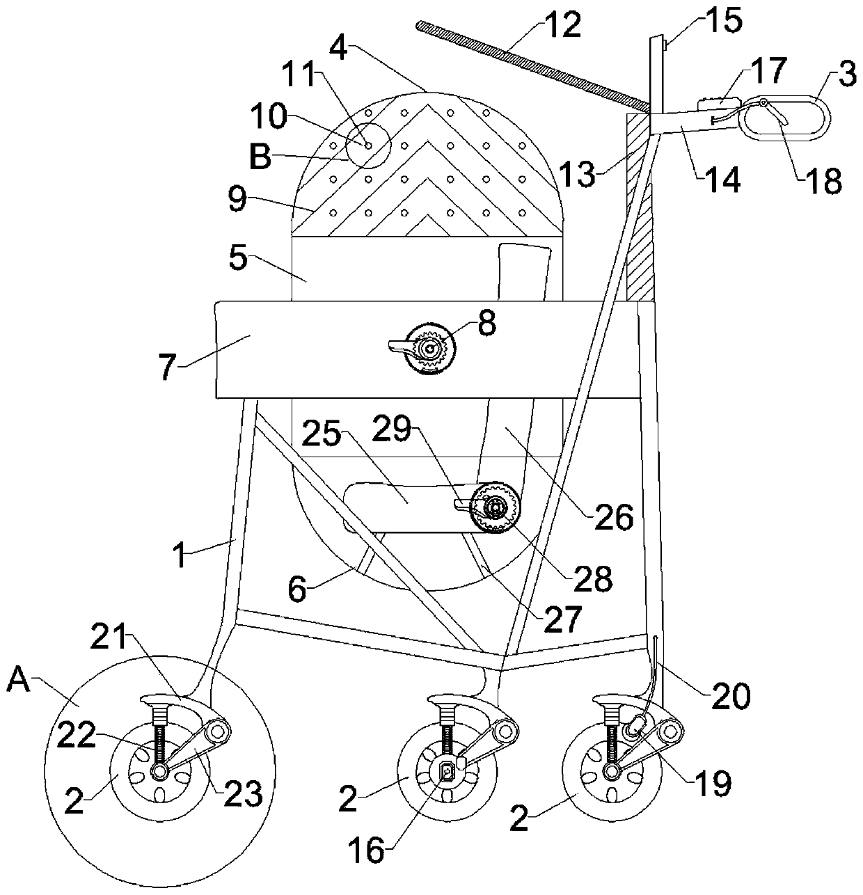 Egg shell type double-mode baby carriage