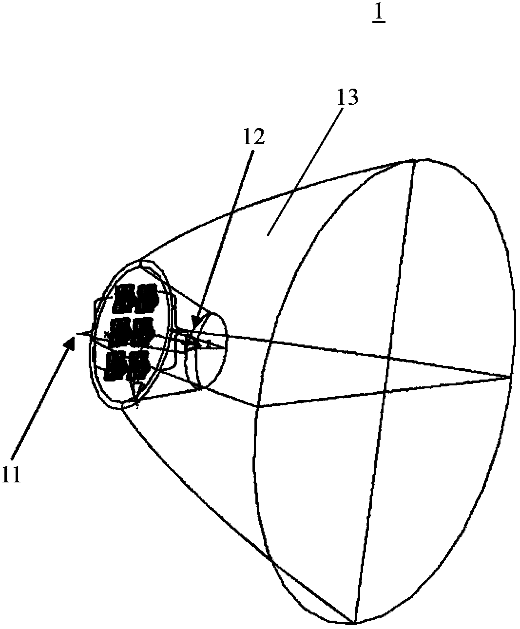 Lens, lens array and lighting device