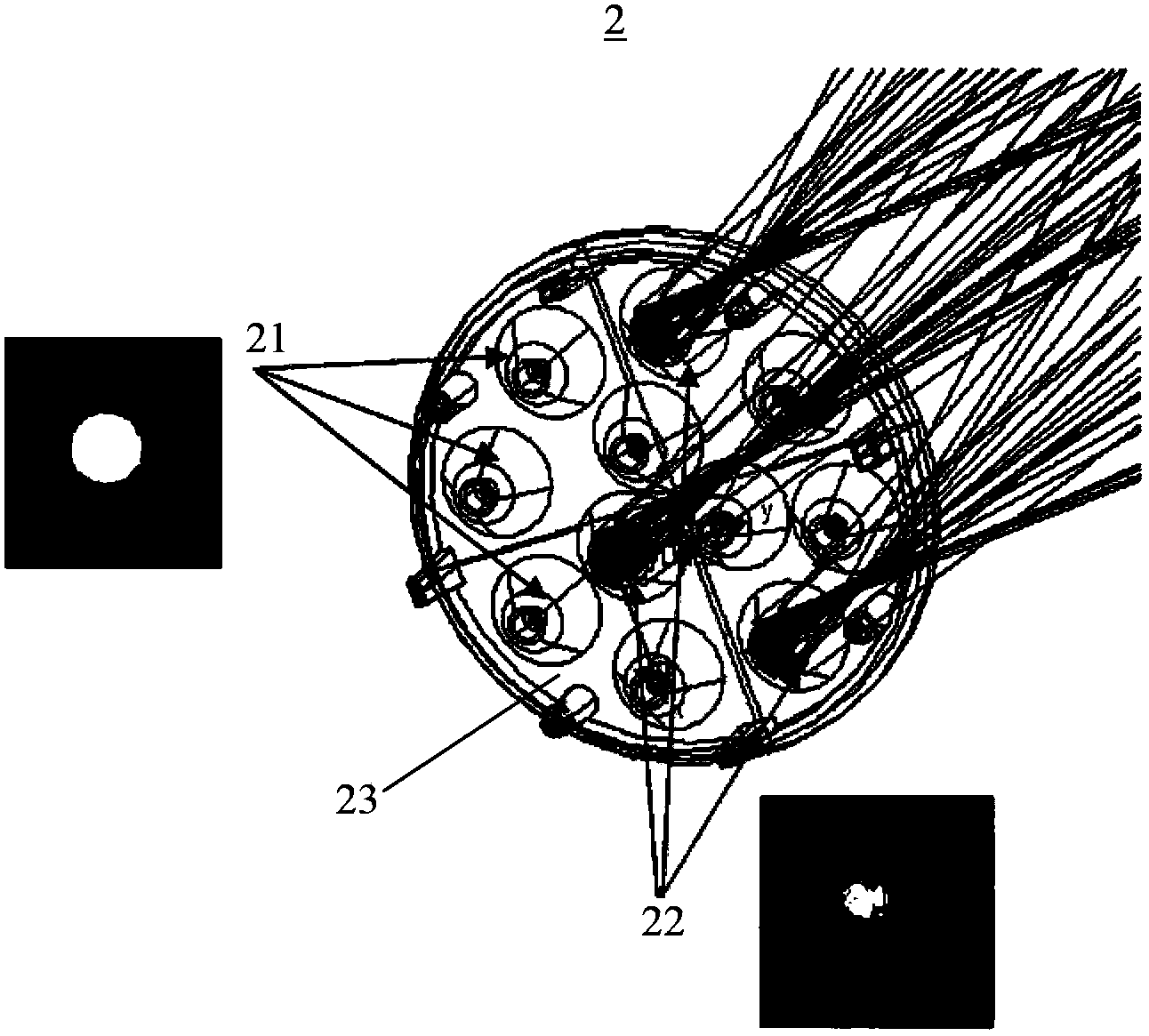 Lens, lens array and lighting device