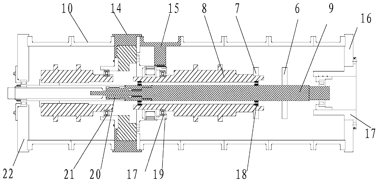 Pneumatic dual-rotor-casing multifunctional test bench