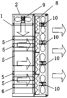 Network equipment heat dissipation and cleaning integrated device