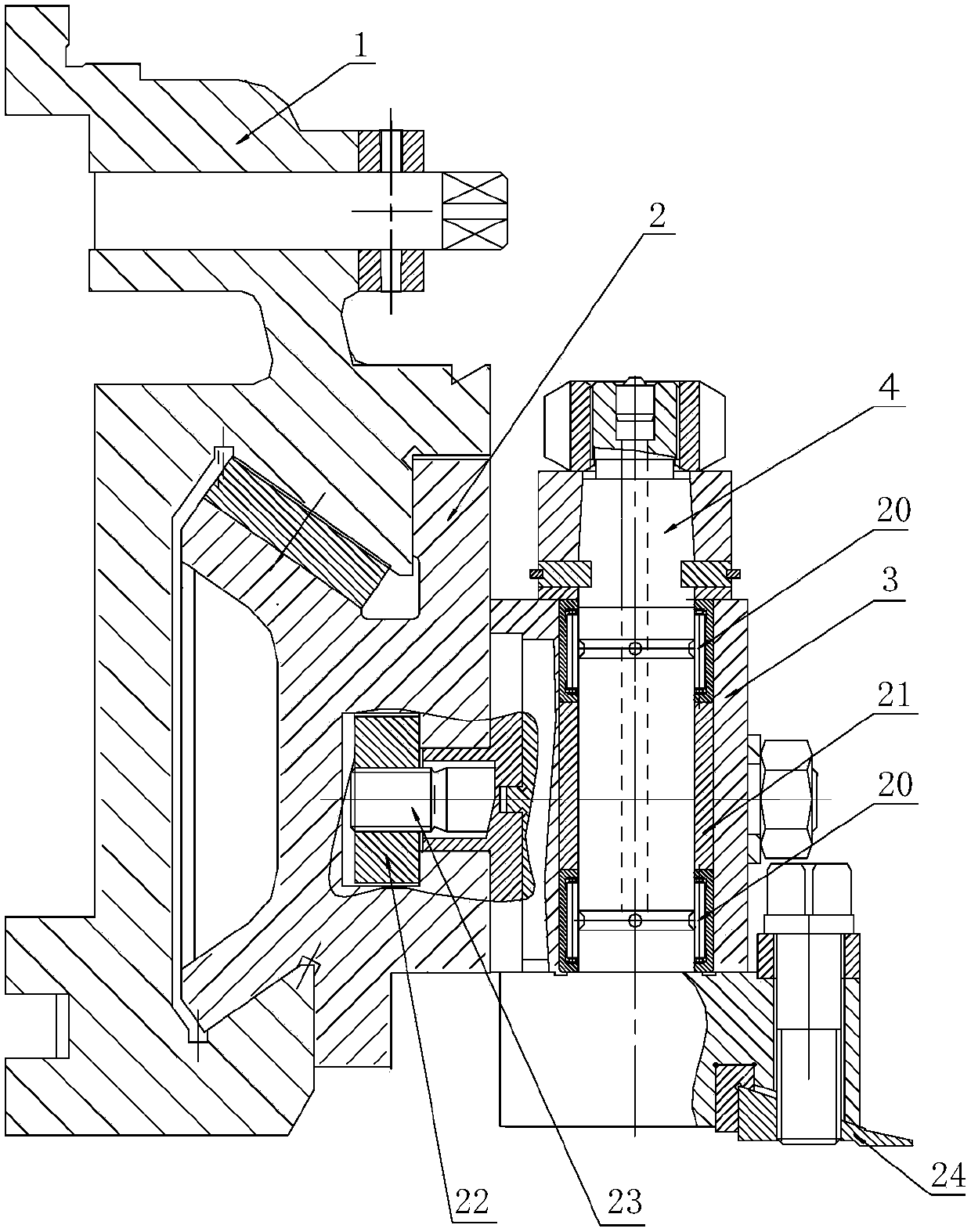 Small modulus straight bevel gear CNC gear planer with cutter and adjustment device