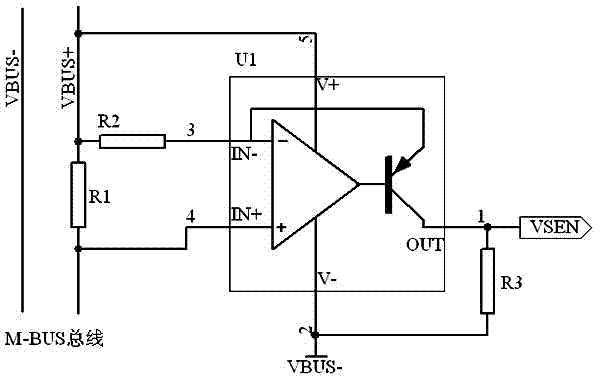 Data receiving device for M-BUS bus master station