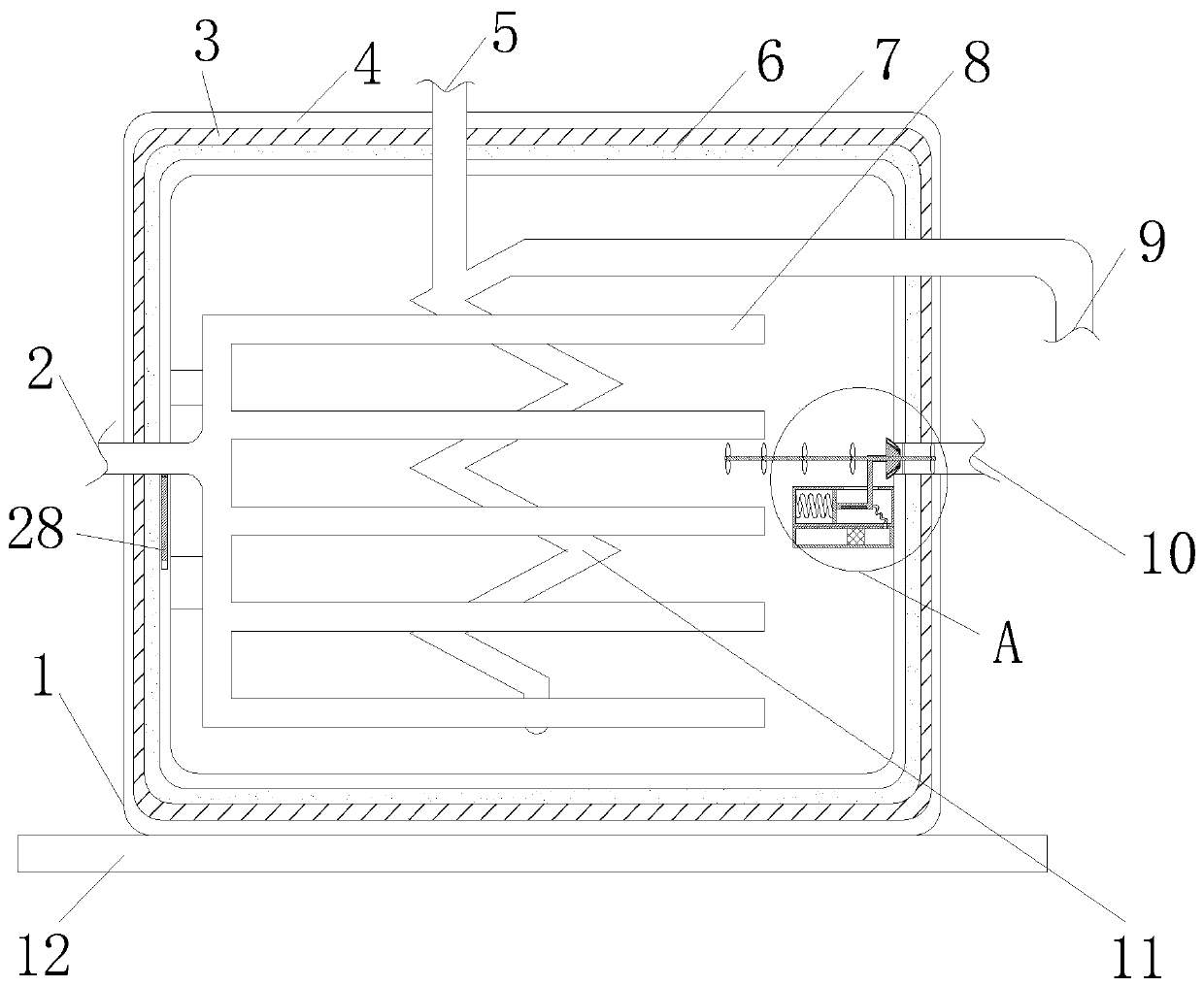 Liquid ammonia evaporator for flue gas denitration