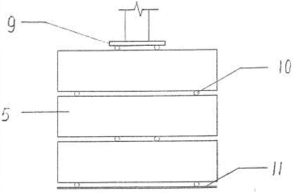 Loading device and method for exposure test of compression concrete