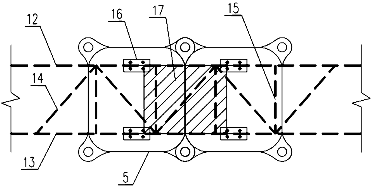 Overwater-floating photovoltaic power station system adopting rigid horizontal side frame system dragged by inhaul cable in real time