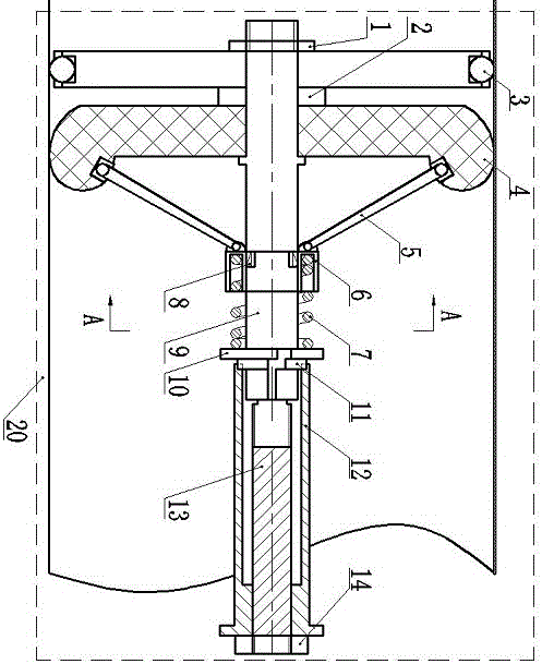 Bracing rod type plug of oil and gas gathering and transferring pipeline