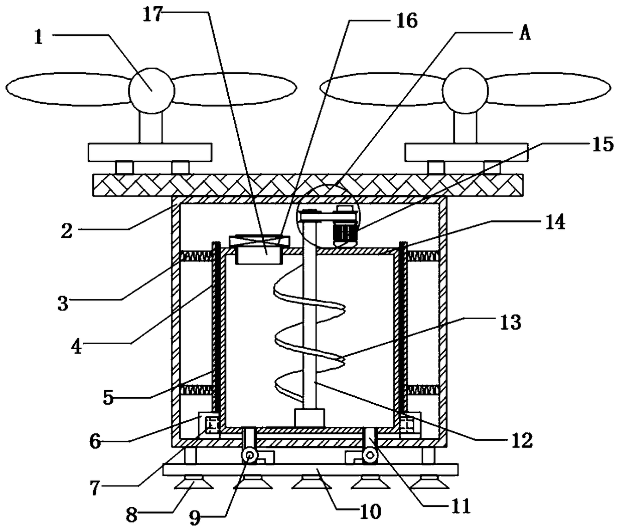 An unmanned aerial vehicle for spraying pesticides