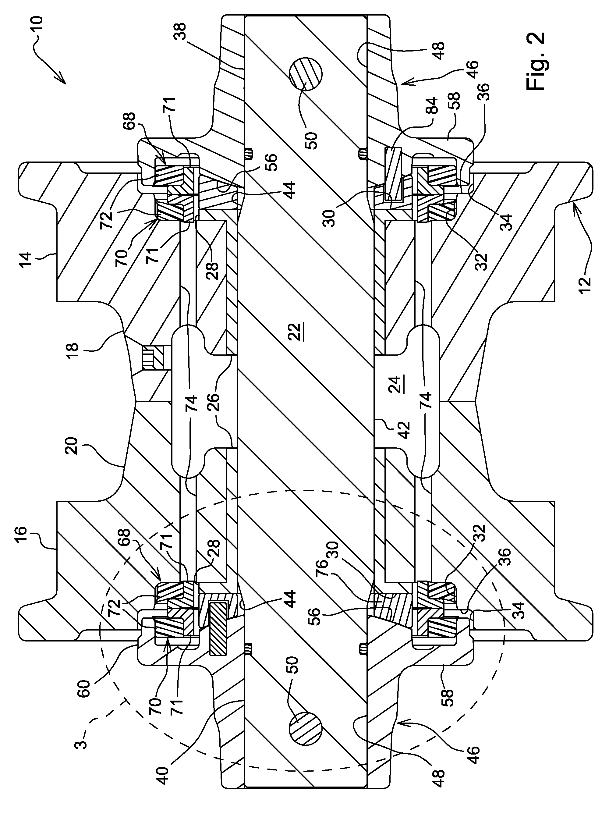 Crawler Track Roller With Internal Spherical Spacers