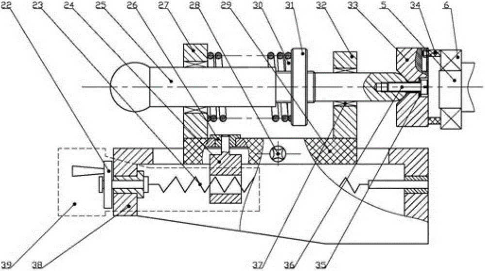 Loading mechanism of mute life testing machine of rolling bearing