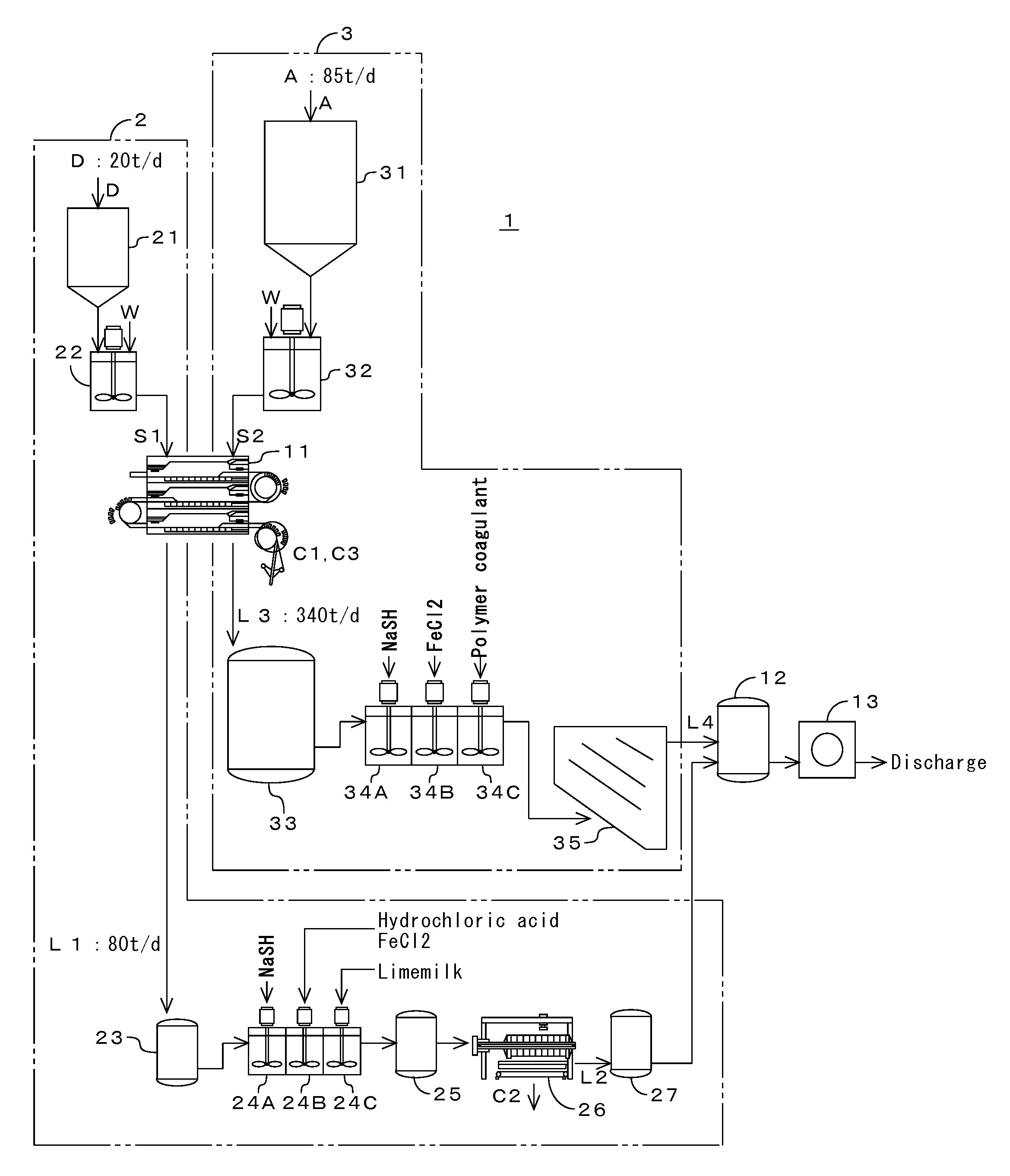 Method for washing incineration ash and dust contained in extracted cement kiln combustion gas