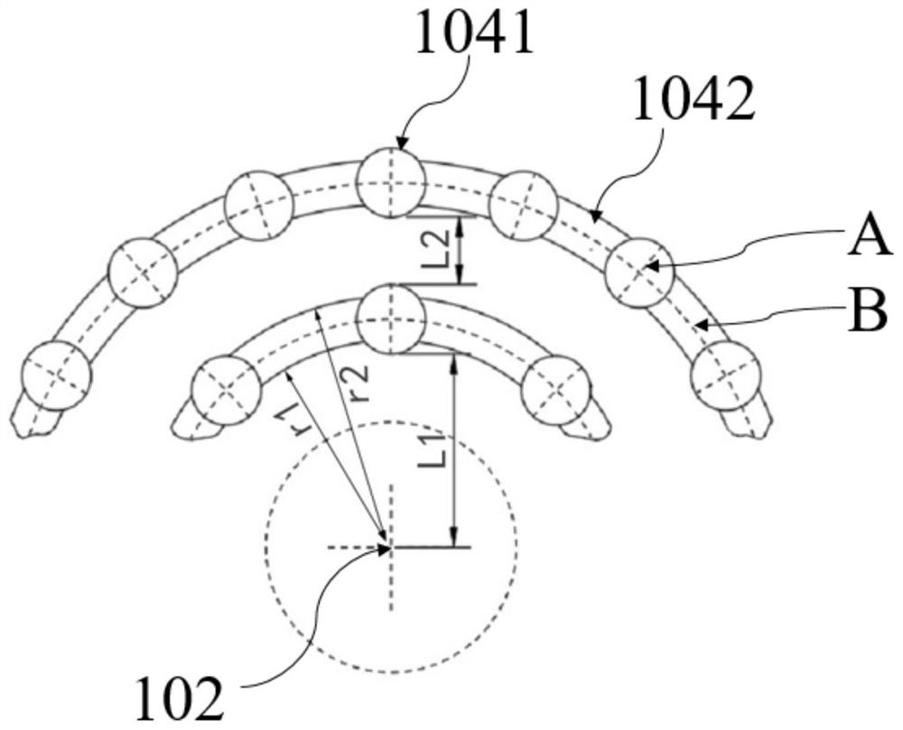 Out-of-focus spectacle lens and mold