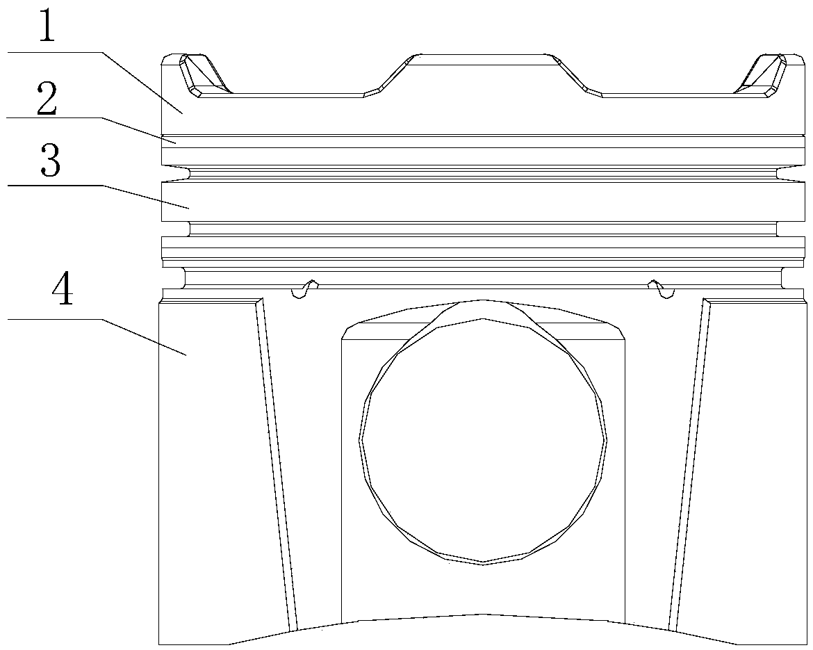 A combined heat-insulating piston independent piston ring support body structure