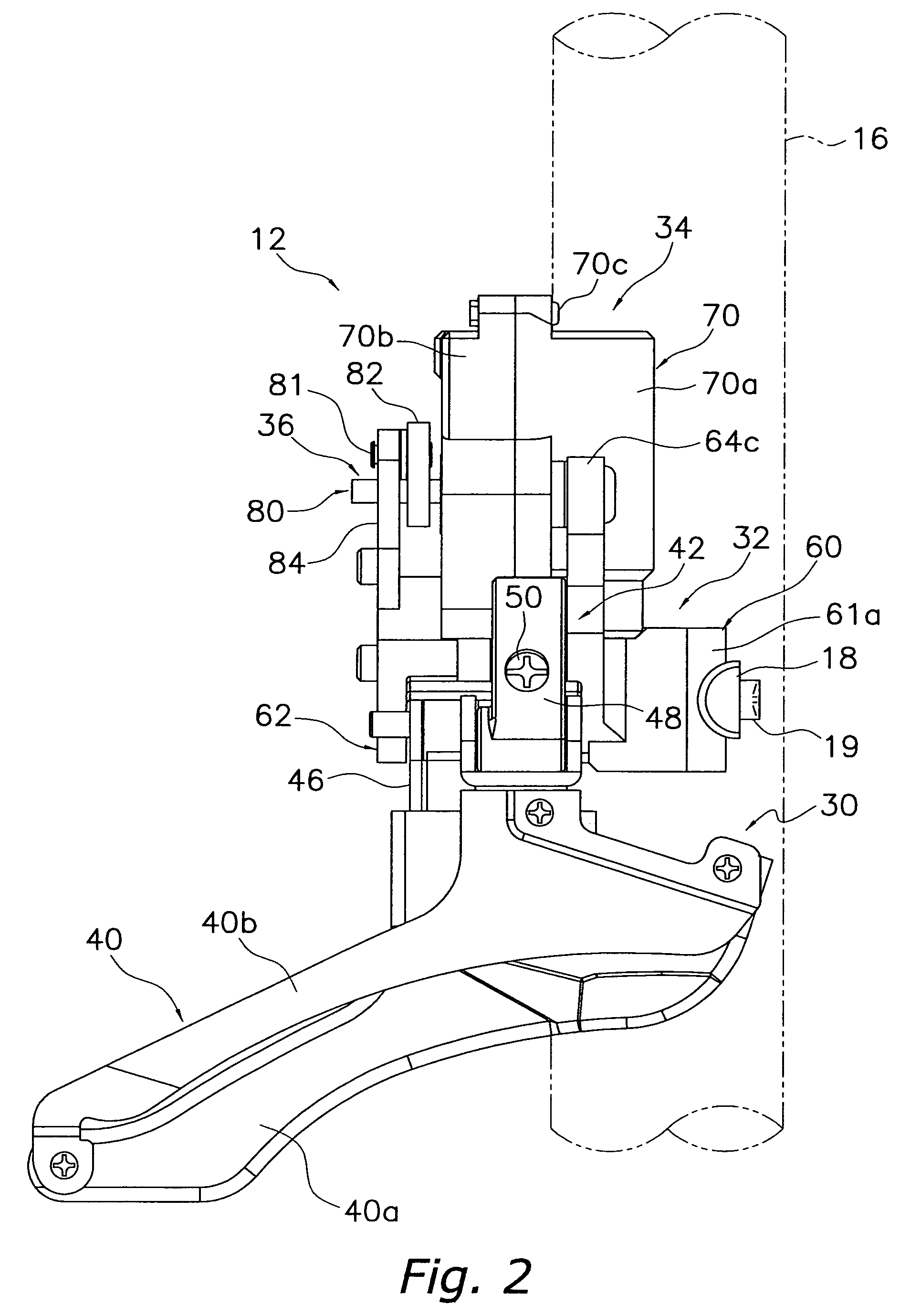 Bicycle derailleur motor unit assembly