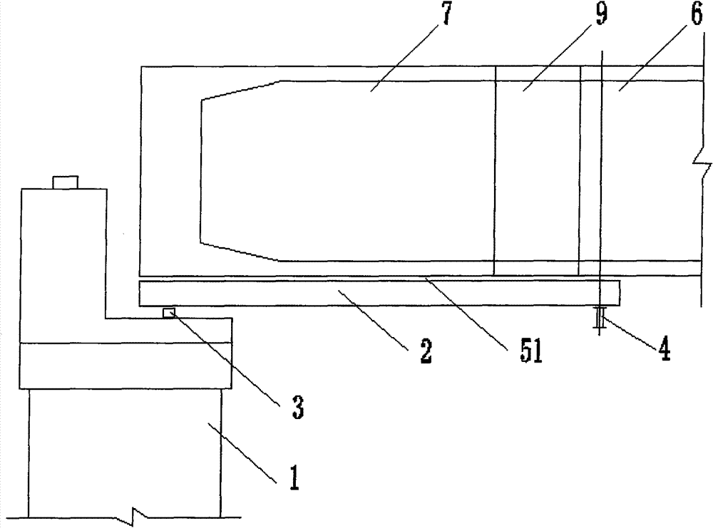 Hanging bracket supporting system of side-span cast-in-place section and implementation method thereof