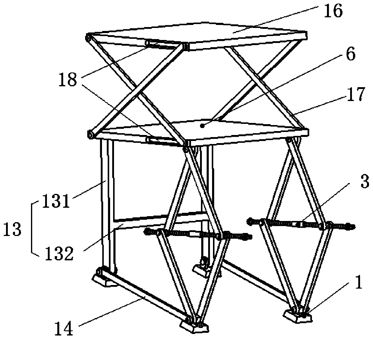 Lifting machine suitable for slope ground