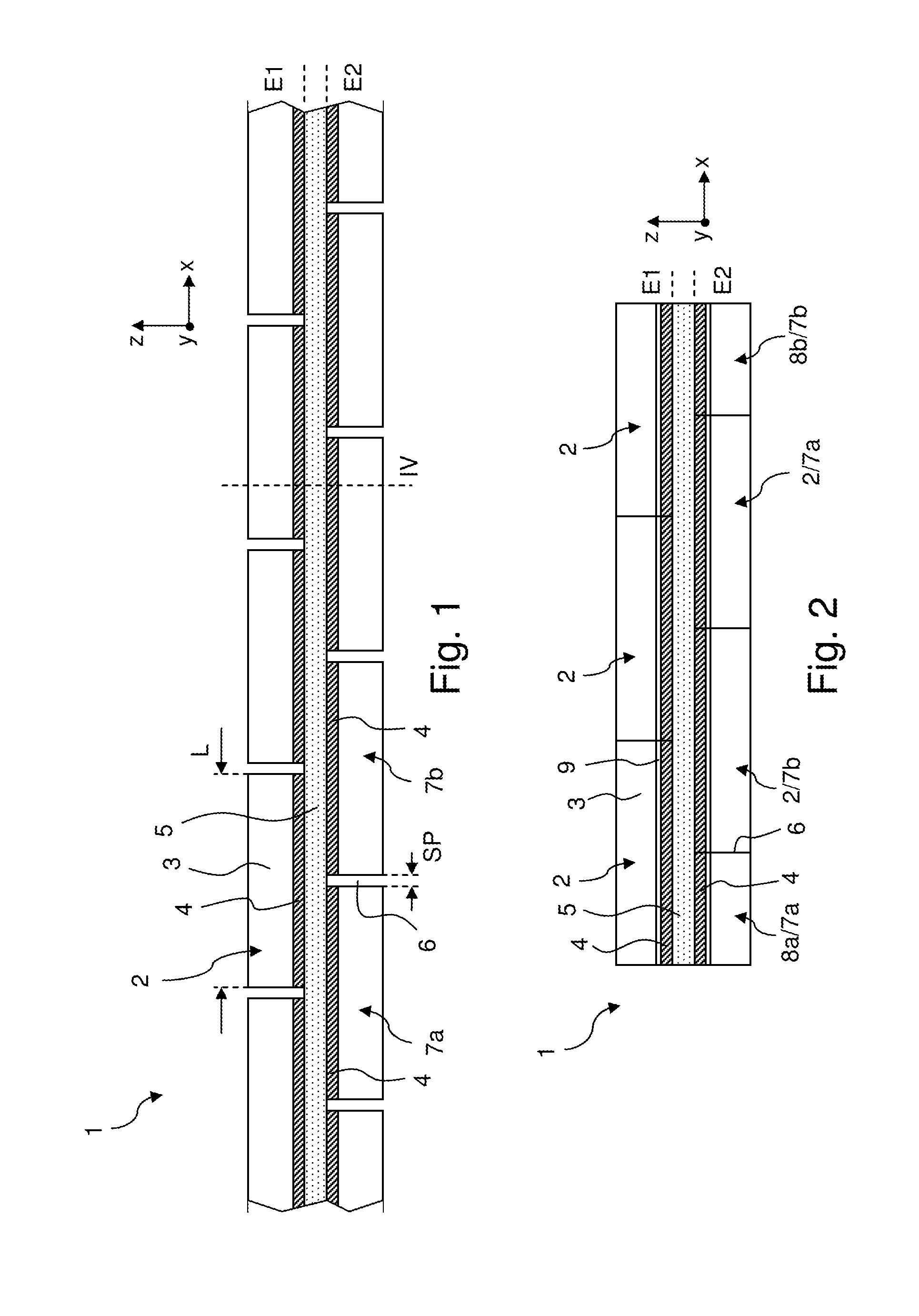 Superconducting structure having linked band-segments which are each overlapped by directly sequential additional band-segments