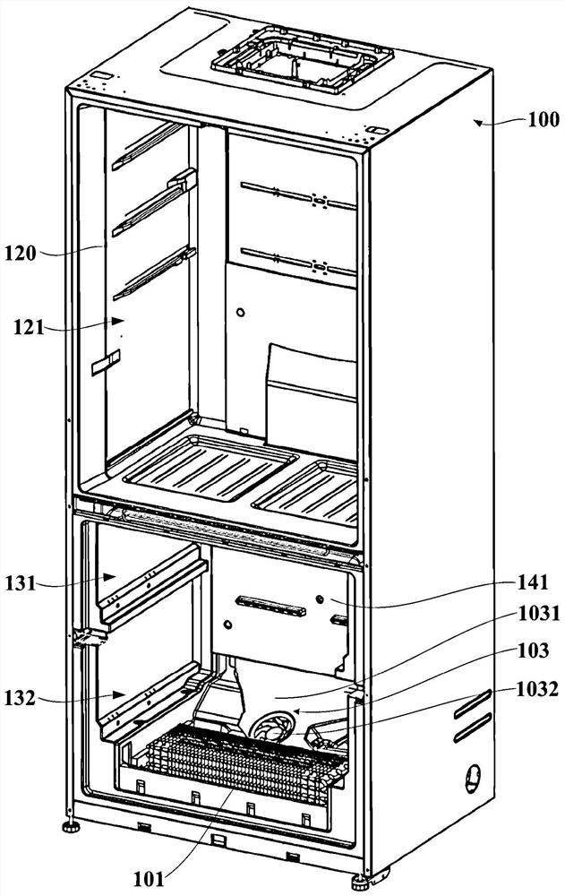 Refrigerator with double blower