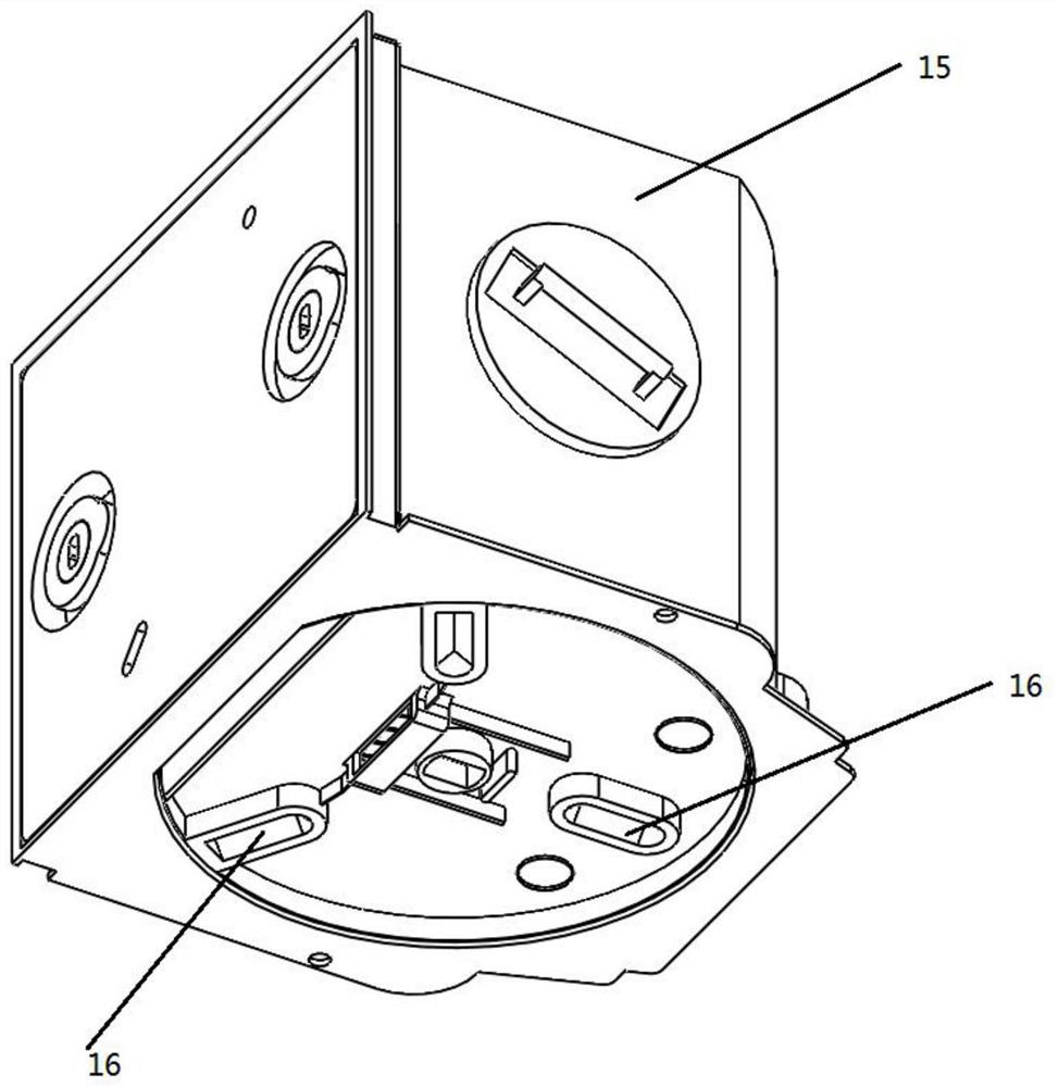 Material clamping device of track trolley