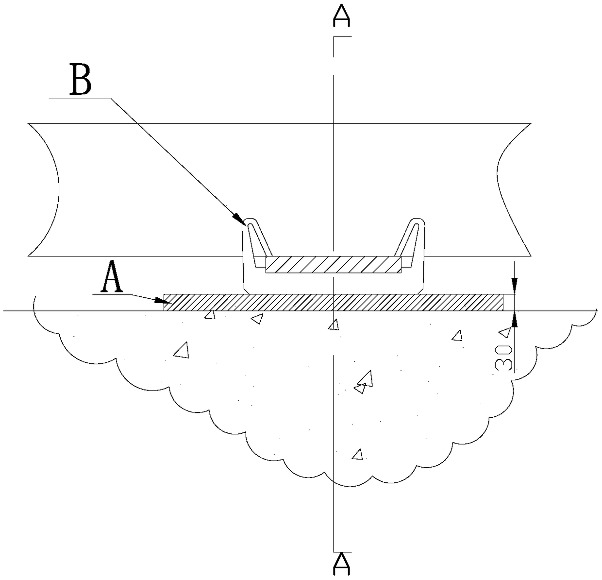 Mud scraper for settling ponds of waterworks