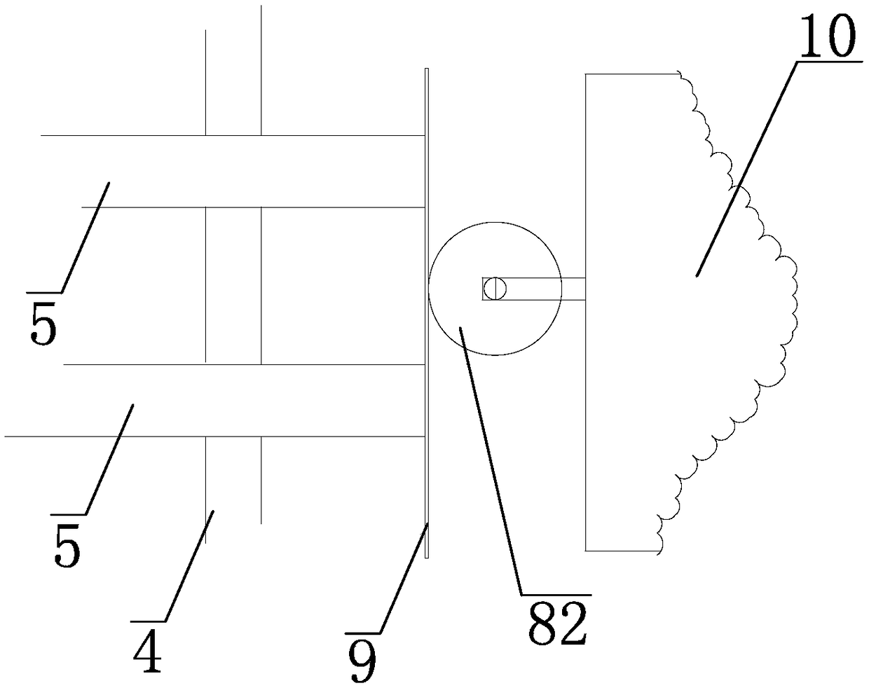 Mud scraper for settling ponds of waterworks